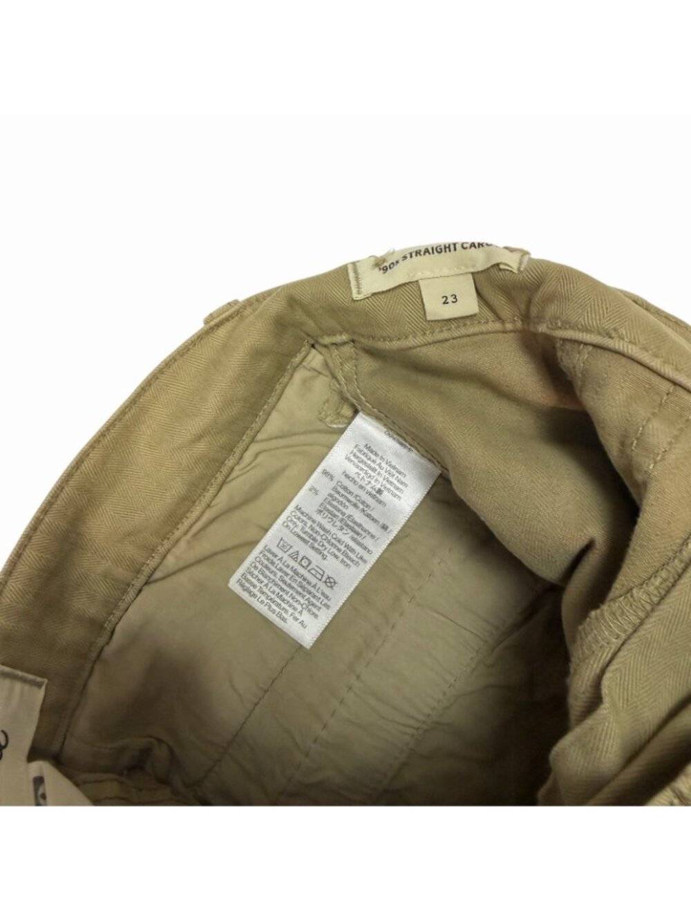 Madewell 90's Straight Cargo Pants Size 23 Waist Garment Dyed Ash Green NN411 - Picture 9 of 12